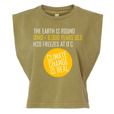 Climate Change is Real Science Facts Garment-Dyed Women's Muscle Tee