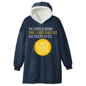 Climate Change is Real Science Facts Hooded Wearable Blanket