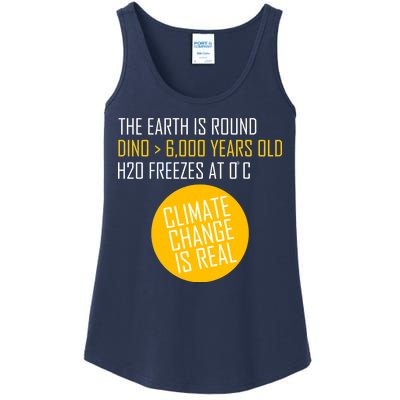 Climate Change is Real Science Facts Ladies Essential Tank