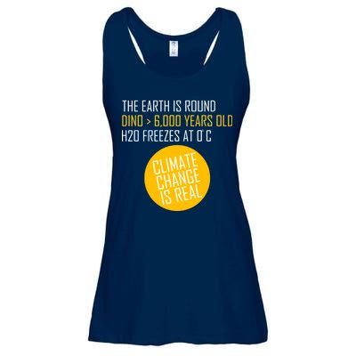 Climate Change is Real Science Facts Ladies Essential Flowy Tank