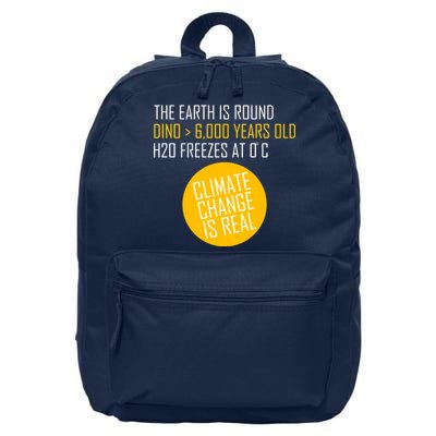 Climate Change is Real Science Facts 16 in Basic Backpack