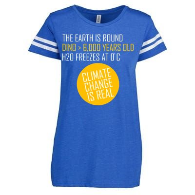 Climate Change is Real Science Facts Enza Ladies Jersey Football T-Shirt