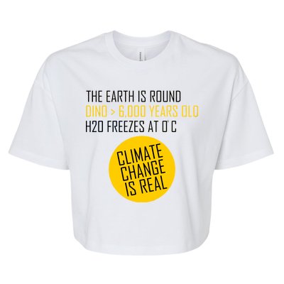 Climate Change is Real Science Facts Bella+Canvas Jersey Crop Tee