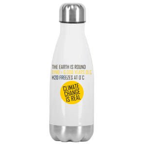 Climate Change is Real Science Facts Stainless Steel Insulated Water Bottle