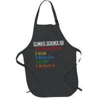 Climate Science 101 Climate Change Facts We Can Fix It Full-Length Apron With Pockets