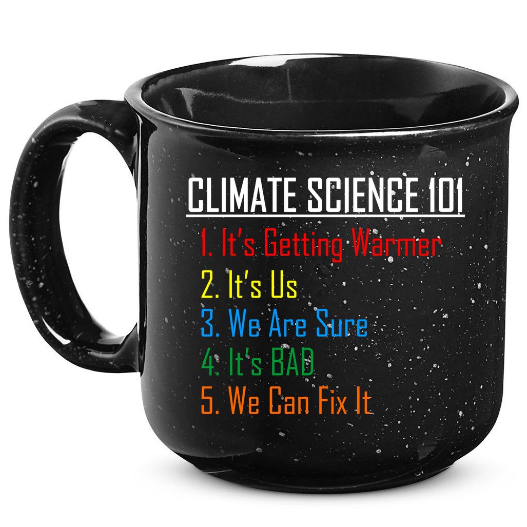 Climate Science 101 Climate Change Facts We Can Fix It 15oz Campfire Ceramic Mug