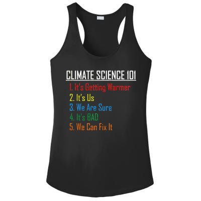 Climate Science 101 Climate Change Facts We Can Fix It Ladies PosiCharge Competitor Racerback Tank