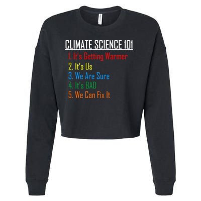 Climate Science 101 Climate Change Facts We Can Fix It Cropped Pullover Crew