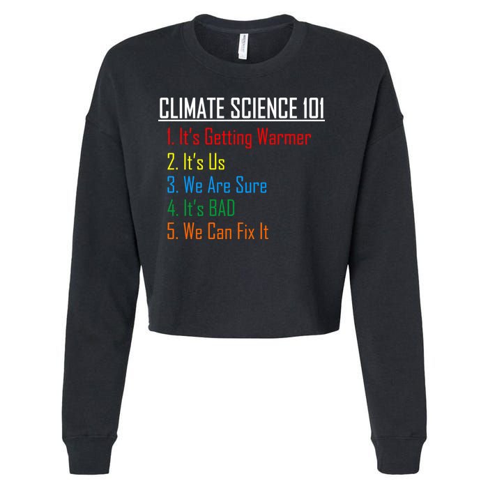 Climate Science 101 Climate Change Facts We Can Fix It Cropped Pullover Crew