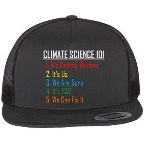 Climate Science 101 Climate Change Facts We Can Fix It Flat Bill Trucker Hat