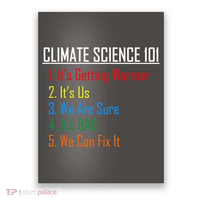 Climate Science 101 Climate Change Facts We Can Fix It Poster