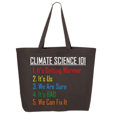 Climate Science 101 Climate Change Facts We Can Fix It 25L Jumbo Tote