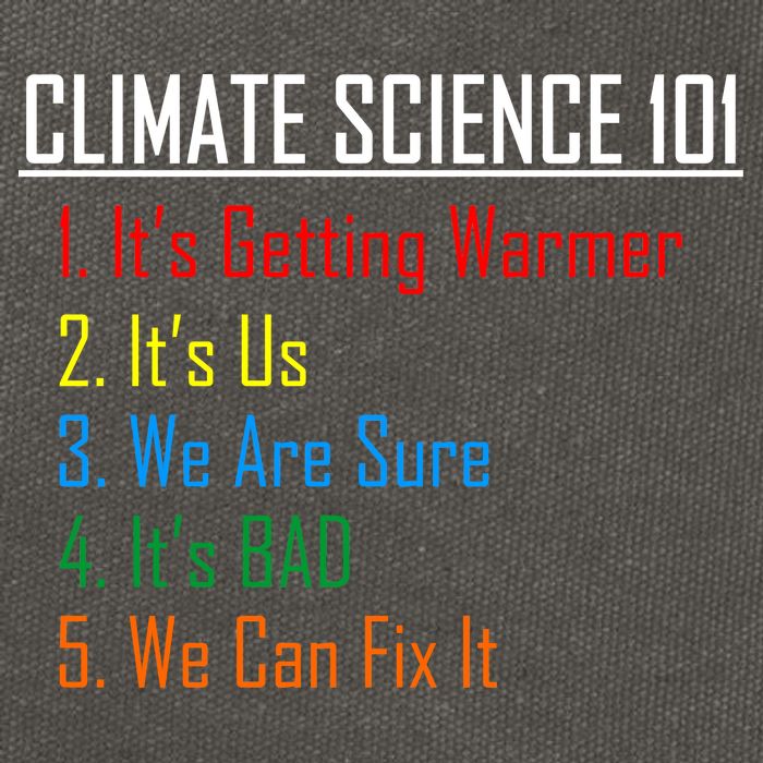 Climate Science 101 Climate Change Facts We Can Fix It Cotton Canvas Backpack