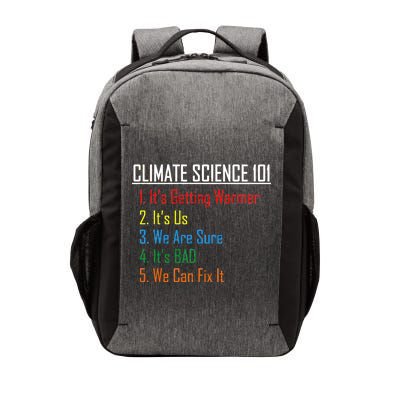 Climate Science 101 Climate Change Facts We Can Fix It Vector Backpack