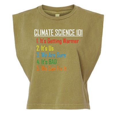 Climate Science 101 Climate Change Facts We Can Fix It Garment-Dyed Women's Muscle Tee