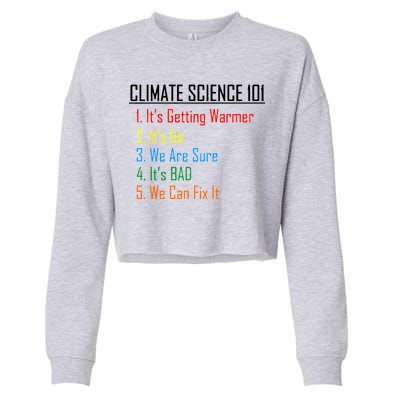 Climate Science 101 Climate Change Facts We Can Fix It Cropped Pullover Crew