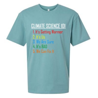 Climate Science 101 Climate Change Facts We Can Fix It Sueded Cloud Jersey T-Shirt