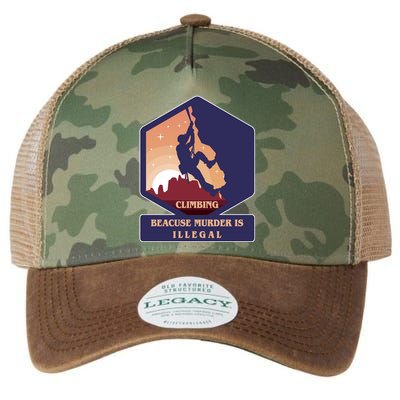 Climbing Because Murder Is Illegal Legacy Tie Dye Trucker Hat