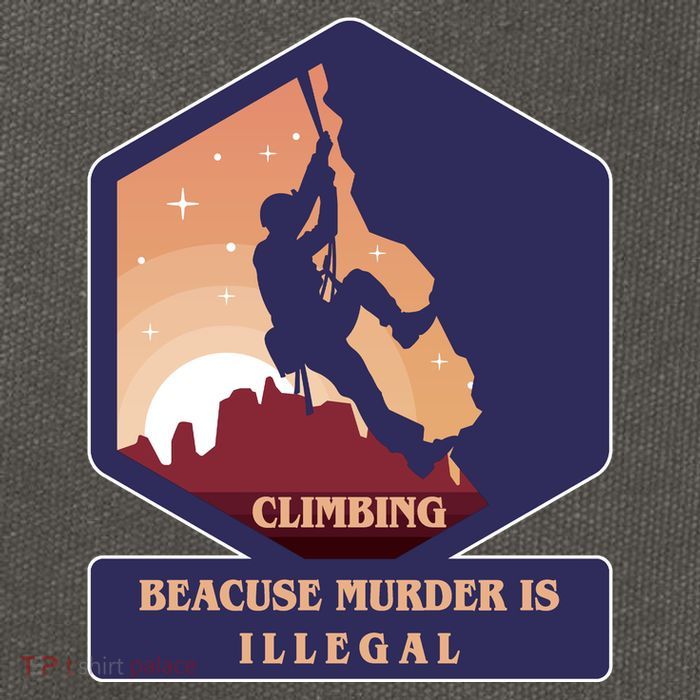 Climbing Because Murder Is Illegal Cotton Canvas Backpack