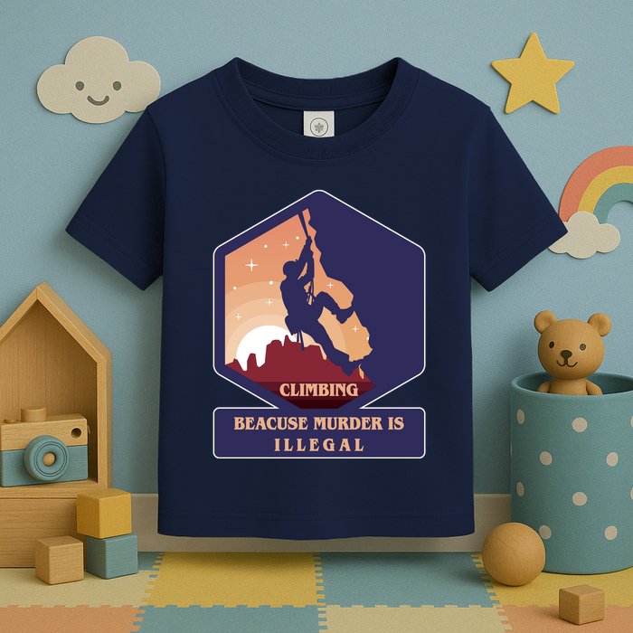 Climbing Because Murder Is Illegal Toddler T-Shirt