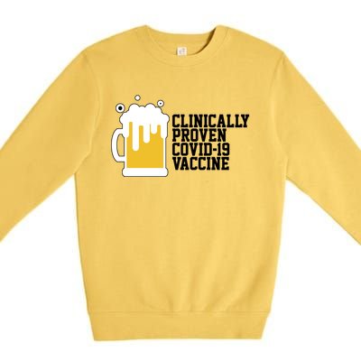 Clinically Proven covid-19 Vaccine Funny Premium Crewneck Sweatshirt