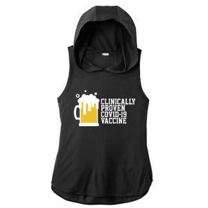 Clinically Proven covid-19 Vaccine Funny Ladies PosiCharge Tri-Blend Wicking Draft Hoodie Tank