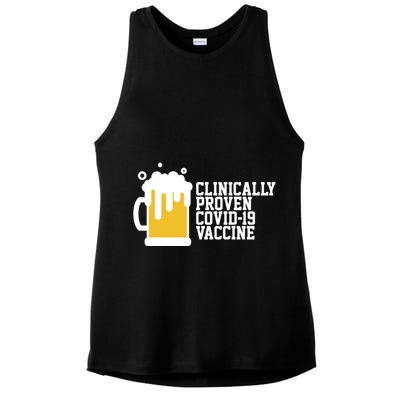 Clinically Proven covid-19 Vaccine Funny Ladies PosiCharge Tri-Blend Wicking Tank