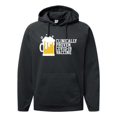 Clinically Proven covid-19 Vaccine Funny Performance Fleece Hoodie