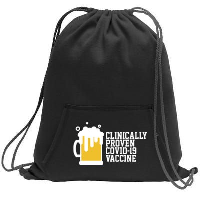 Clinically Proven covid-19 Vaccine Funny Sweatshirt Cinch Pack Bag