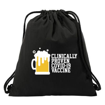Clinically Proven covid-19 Vaccine Funny Drawstring Bag