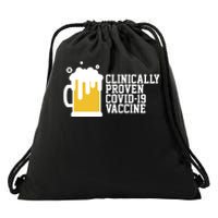 Clinically Proven covid-19 Vaccine Funny Drawstring Bag