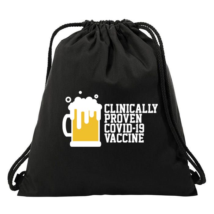 Clinically Proven covid-19 Vaccine Funny Drawstring Bag