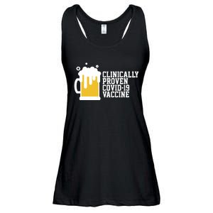 Clinically Proven covid-19 Vaccine Funny Ladies Essential Flowy Tank