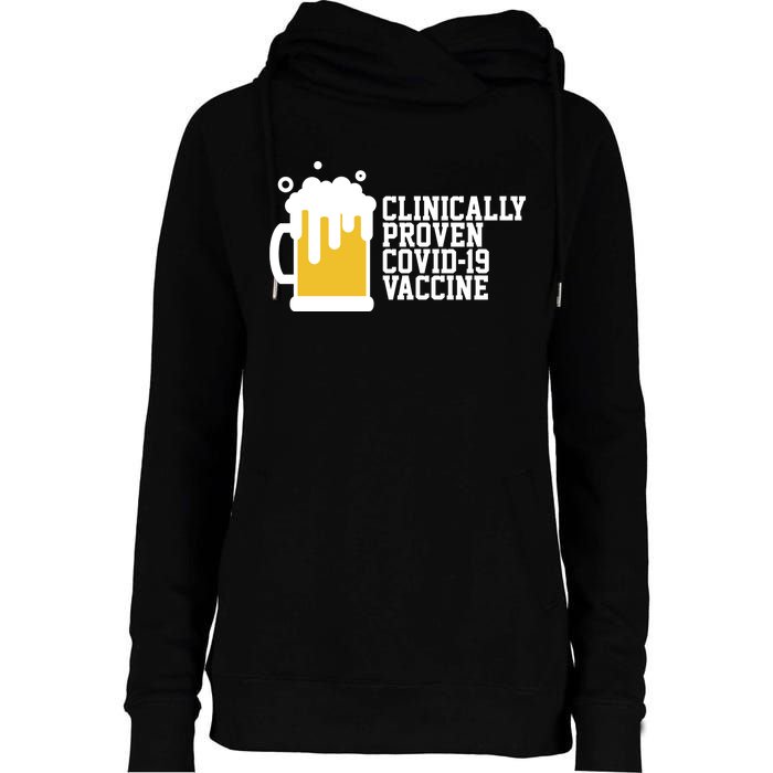 Clinically Proven covid-19 Vaccine Funny Womens Funnel Neck Pullover Hood