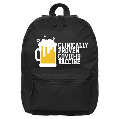 Clinically Proven covid-19 Vaccine Funny 16 in Basic Backpack