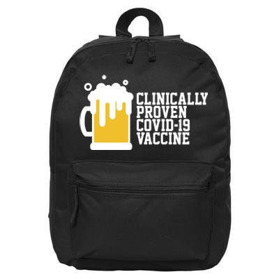 Clinically Proven covid-19 Vaccine Funny 16 in Basic Backpack