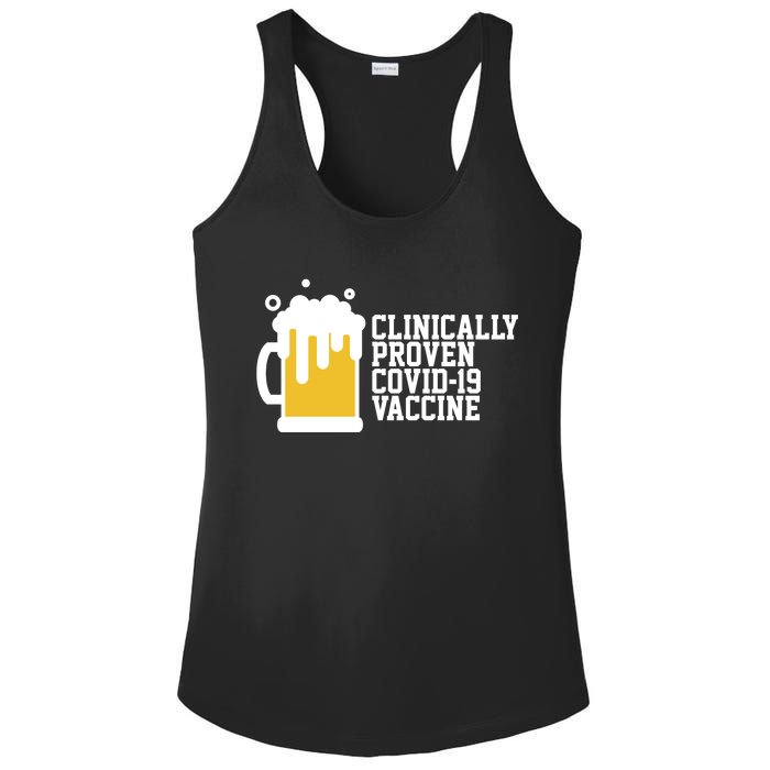 Clinically Proven covid-19 Vaccine Funny Ladies PosiCharge Competitor Racerback Tank