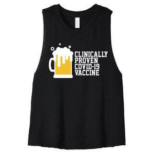 Clinically Proven covid-19 Vaccine Funny Women's Racerback Cropped Tank