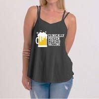 Clinically Proven covid-19 Vaccine Funny Women's Strappy Tank