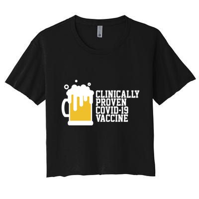Clinically Proven covid-19 Vaccine Funny Crop Top
