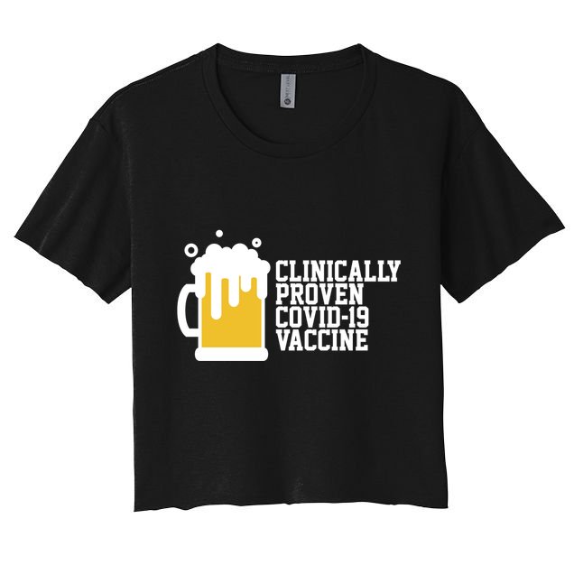 Clinically Proven covid-19 Vaccine Funny Crop Top