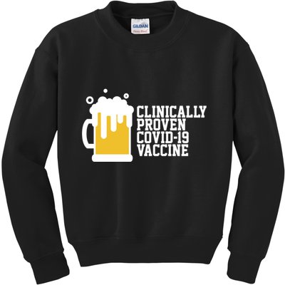 Clinically Proven covid-19 Vaccine Funny Kids Sweatshirt
