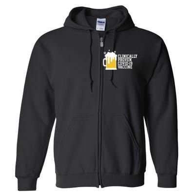 Clinically Proven covid-19 Vaccine Funny Full Zip Hoodie