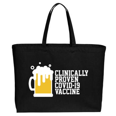 Clinically Proven covid-19 Vaccine Funny Cotton Canvas Jumbo Tote