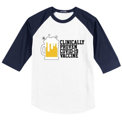 Clinically Proven covid-19 Vaccine Funny Baseball Sleeve Shirt