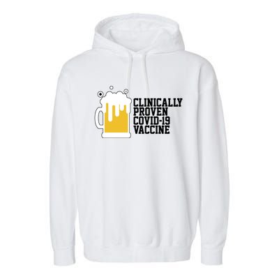 Clinically Proven covid-19 Vaccine Funny Garment-Dyed Fleece Hoodie