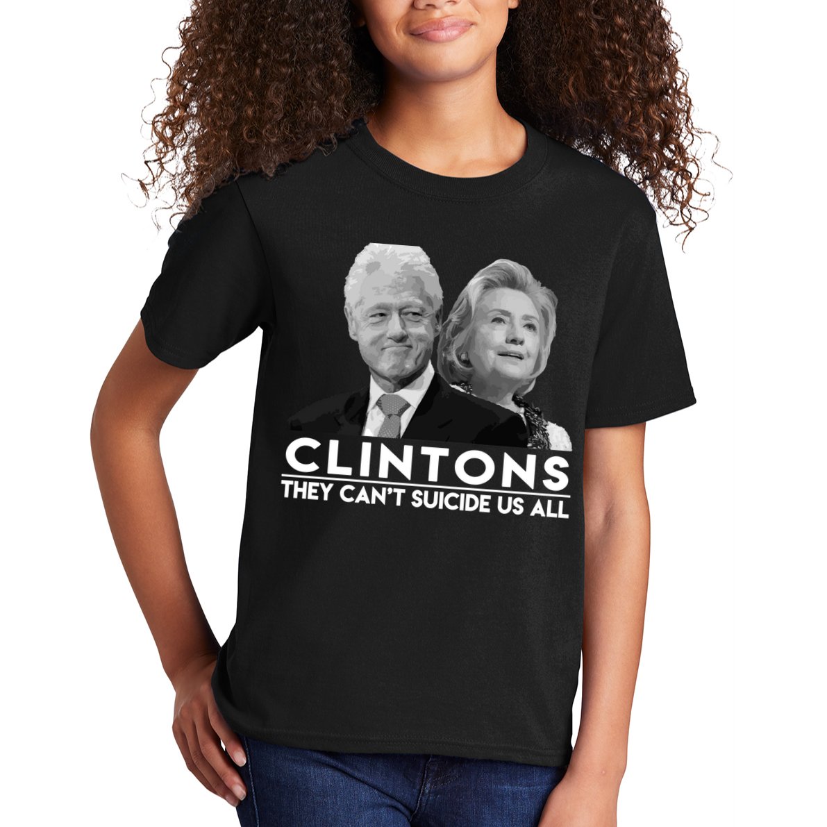 Clintons They Can't Suicide Us All Kids T-Shirt