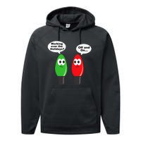 Christmas Lights Joke Light Bulb Working Off On Pun Performance Fleece Hoodie