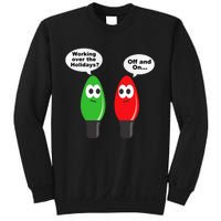 Christmas Lights Joke Light Bulb Working Off On Pun Sweatshirt