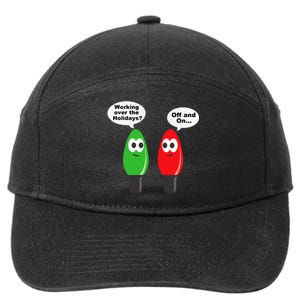 Christmas Lights Joke Light Bulb Working Off On Pun 7-Panel Snapback Hat